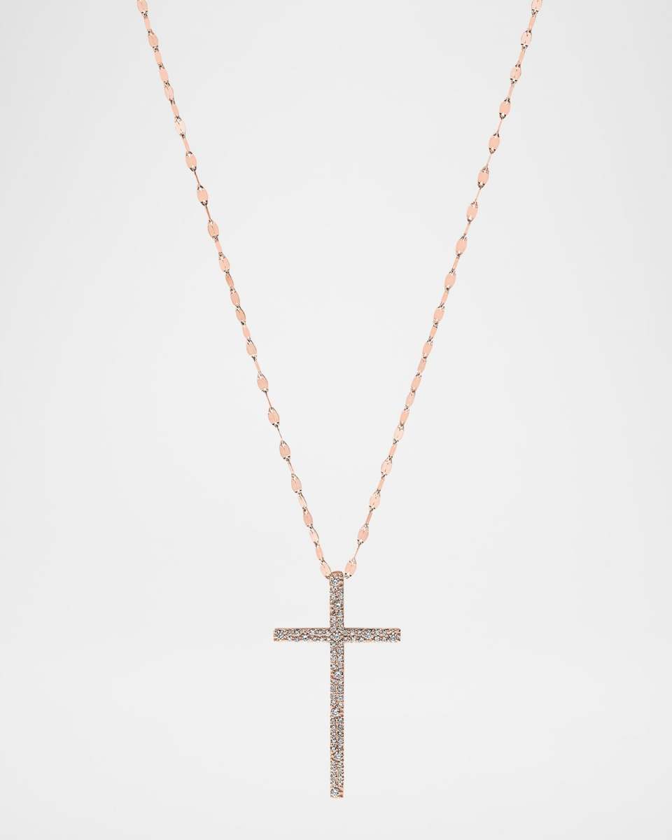 14K Diamond Cross Pendant